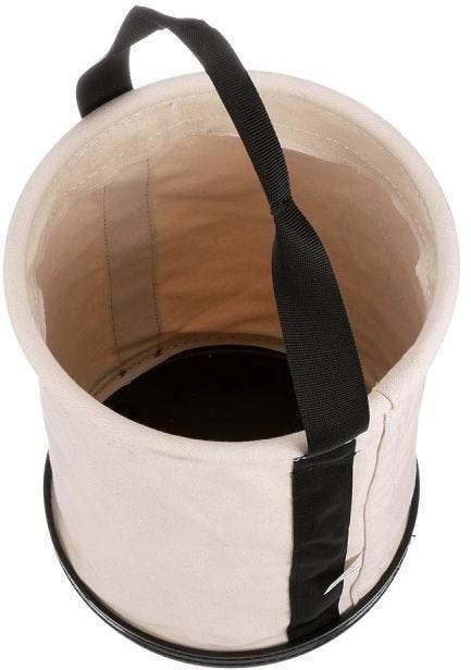 Klein 5109 Canvas Bucket, Wide-Opening, Straight-Wall, Molded Bottom, 12-Inch