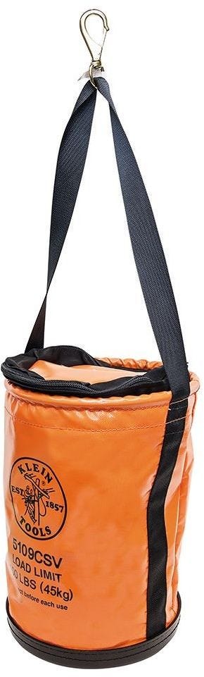 Klein 5109 Canvas Bucket, Wide-Opening, Straight-Wall, Molded Bottom, 12-Inch