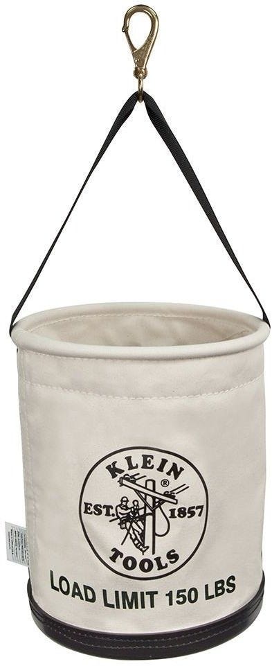 Klein 5109 Canvas Bucket, Wide-Opening, Straight-Wall, Molded Bottom, 12-Inch