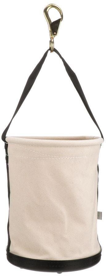 Klein 5109 Canvas Bucket, Wide-Opening, Straight-Wall, Molded Bottom, 12-Inch