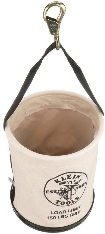 Klein 5109 Canvas Bucket, Wide-Opening, Straight-Wall, Molded Bottom, 12-Inch