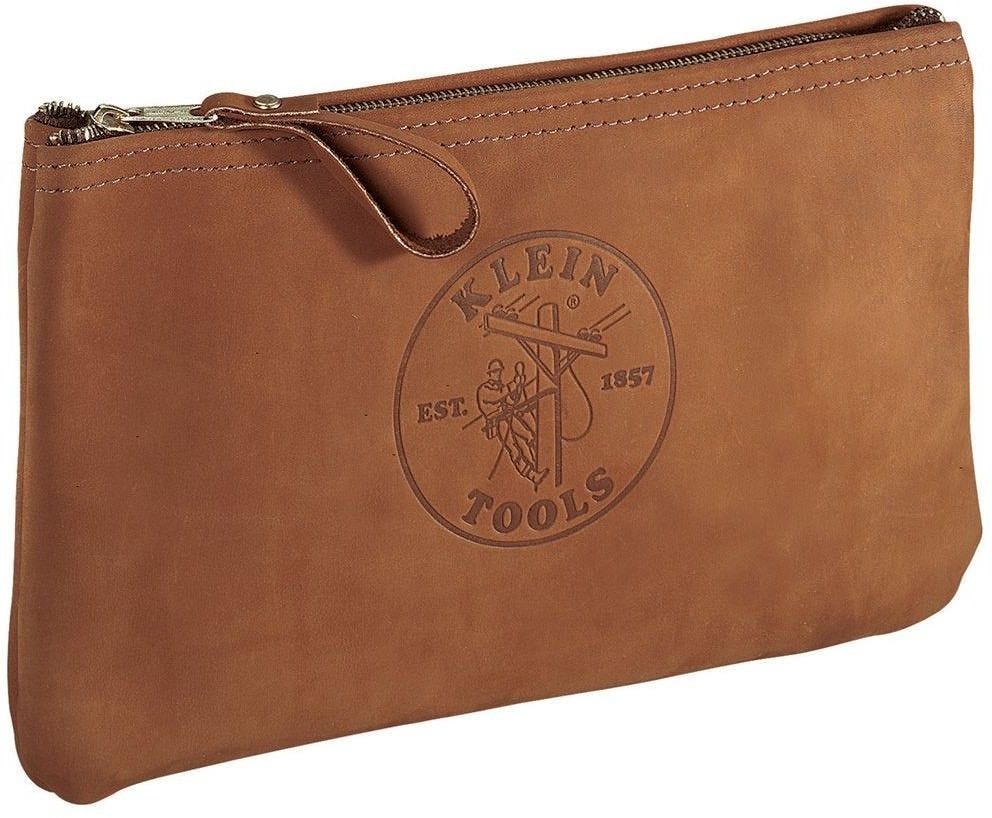Klein 5139 Zipper Bag, Canvas Tool Pouch 12.5 x 7 x 4.25-Inch