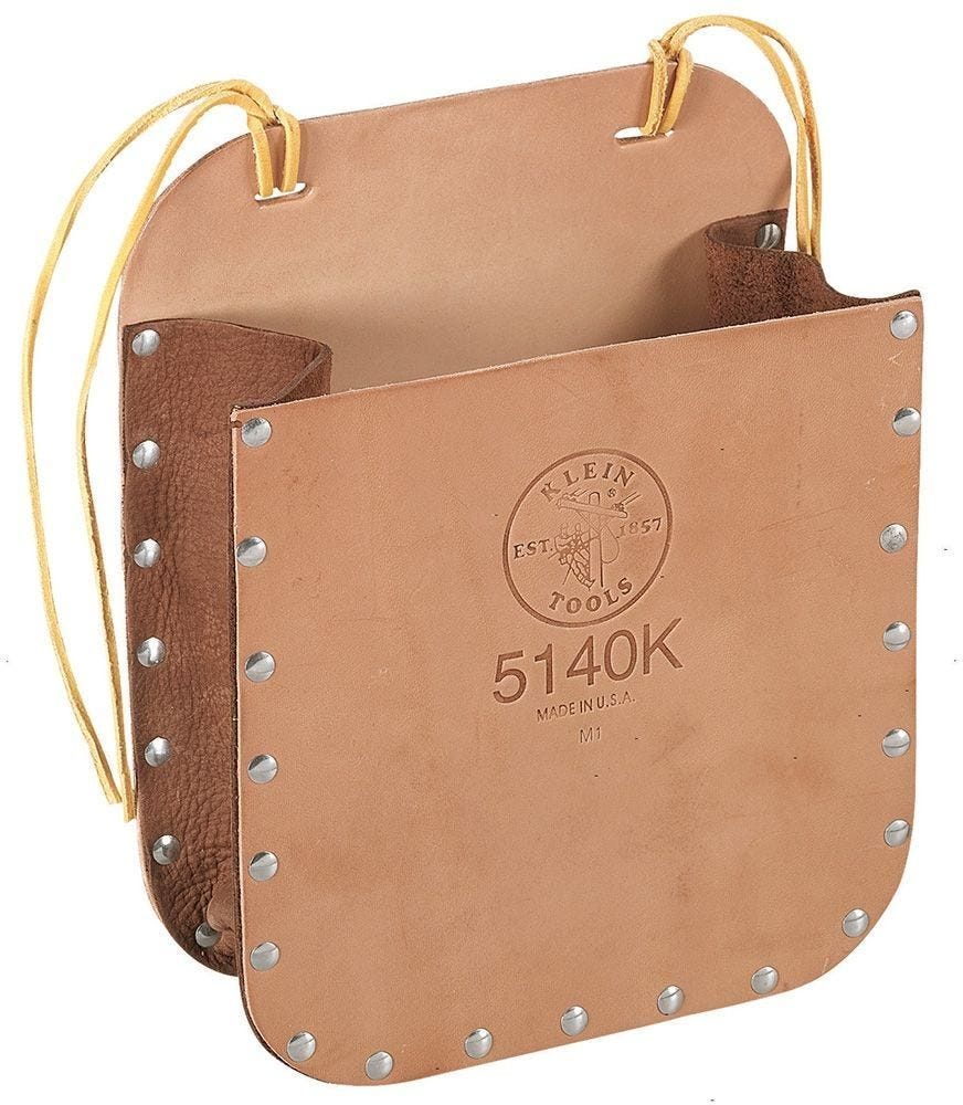 Klein 5140 Zipper Bags, Canvas Tool Pouches Olive/Orange/Blue/Yellow, 4-Pack