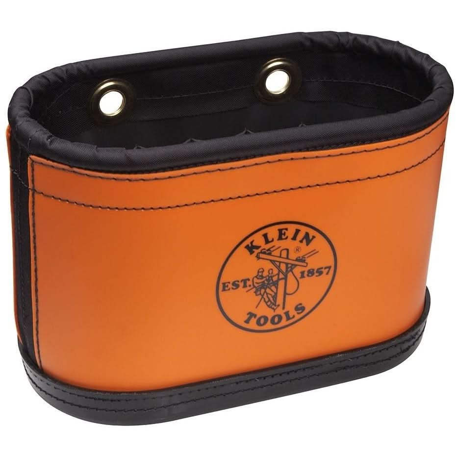 Klein 5144BHB Hard-Body Bucket, 14 Pocket Oval Bucket with Kickstand
