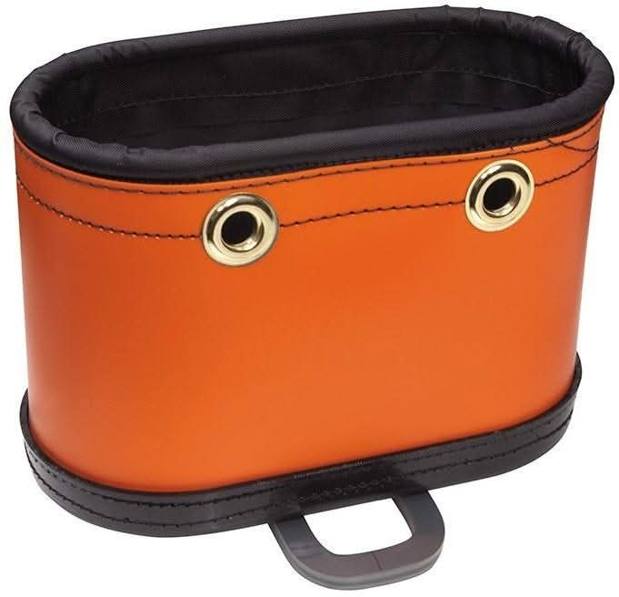 Klein 5144 Canvas Bucket, 15-Pocket Aerial Oval Bucket with Hooks