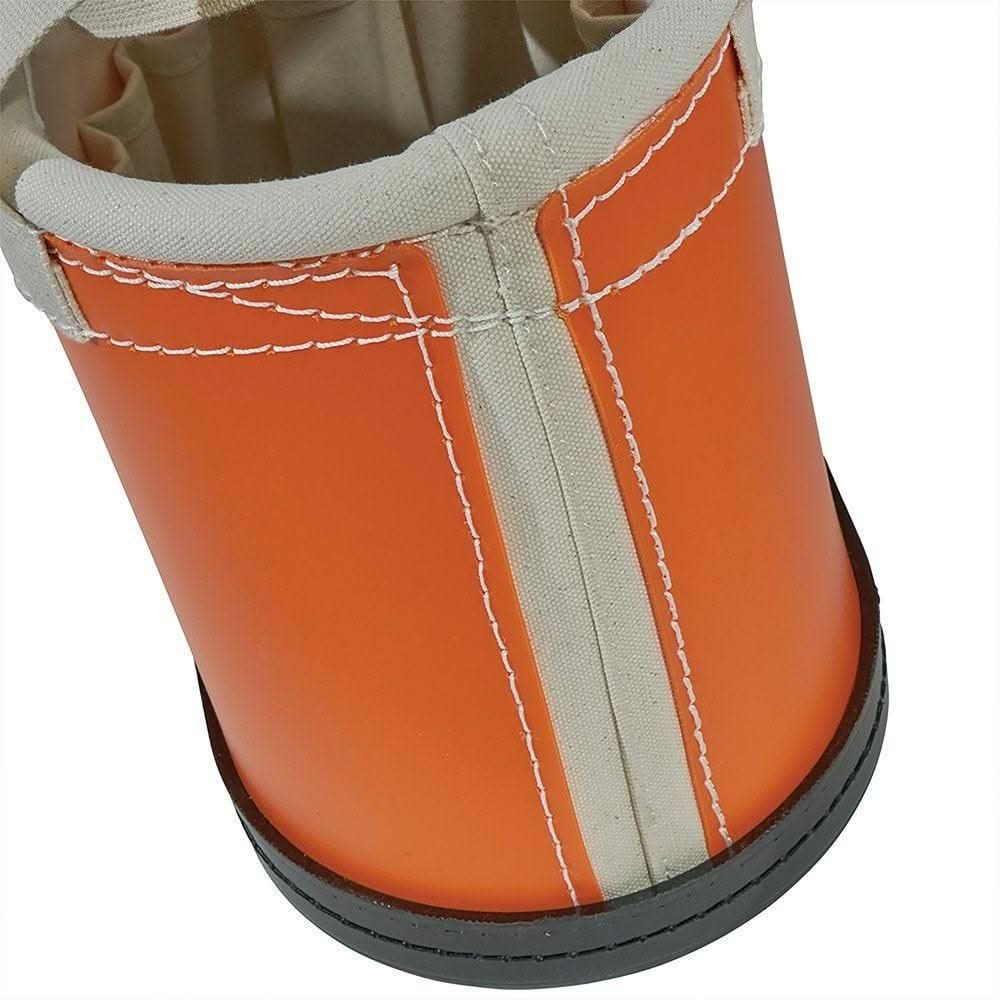 Klein 5144 Canvas Bucket, 15-Pocket Aerial Oval Bucket with Hooks