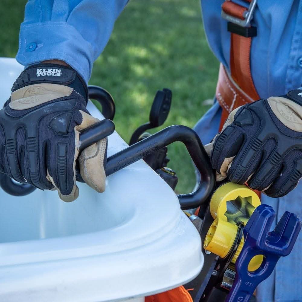 Klein 5144 Canvas Bucket, 15-Pocket Aerial Oval Bucket with Hooks
