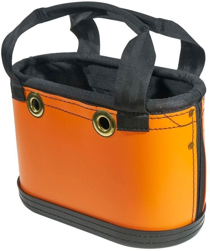 Klein 5144 Canvas Bucket, 15-Pocket Aerial Oval Bucket with Hooks