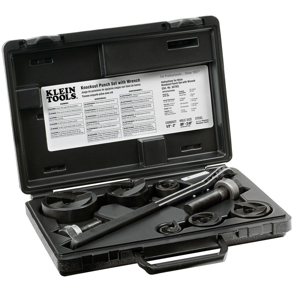 Klein 53732 Knockout Punch Set with Wrench
