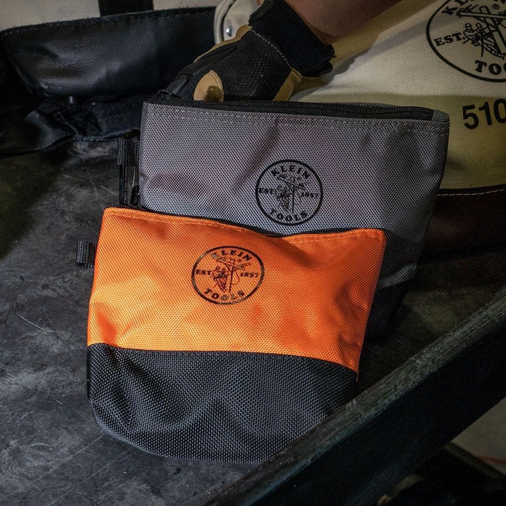 Klein 55470 Zipper Bag, Stand-Up Tool Pouch, 2-Pack