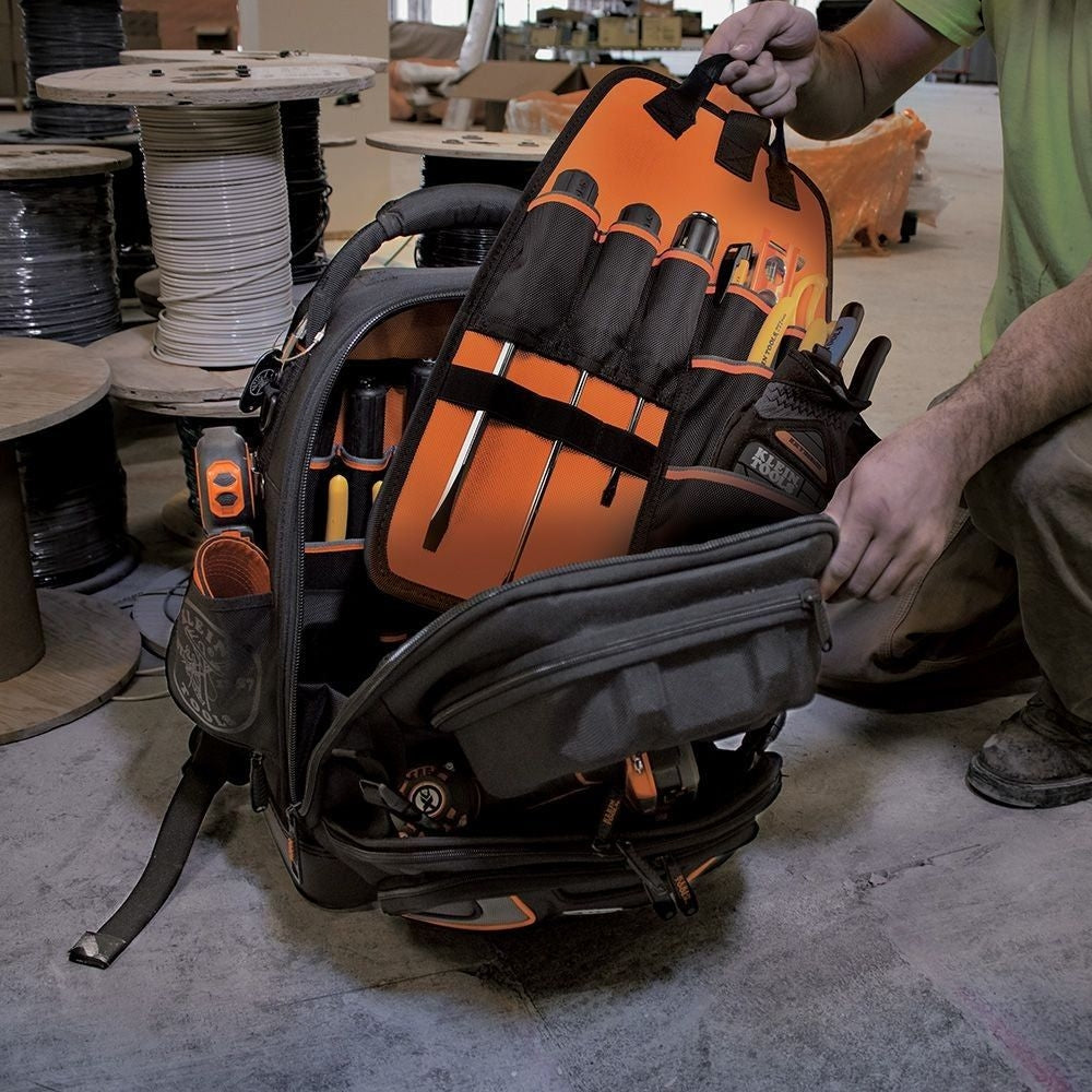 Klein 55485 Tradesman Pro Tool Master Tool Bag Backpack, 48 Pockets, 19.5-Inch