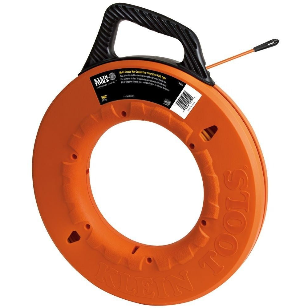 Klein 56059 Multi-Groove Fiberglass Fish Tape 200-Foot