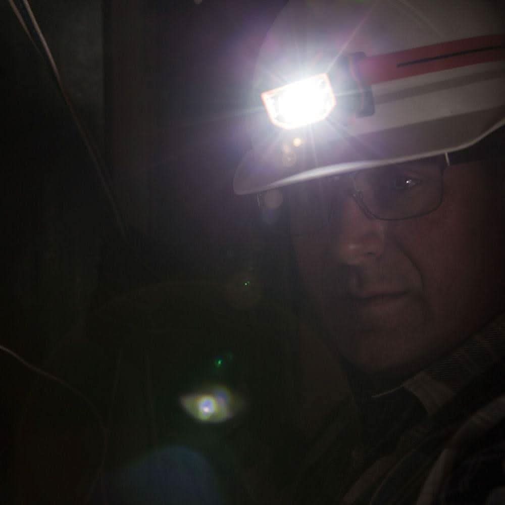 Klein 56220 LED Headlamp with Silicone Hard Hat Strap