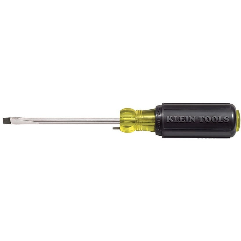 Klein 605-4B 1/4" Wire Bending Cabinet-Tip Screwdriver - 4" Round-Shank