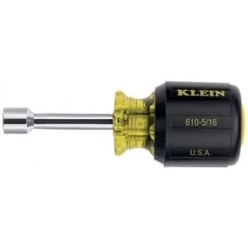 Klein 610-5/16 5/16" Cushion-Grip Stubby Nut Driver - 1-1/2"-Shank