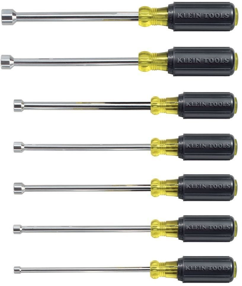 Klein 647 Nut Driver Set, 6-Inch Shafts, 7-Piece