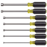 Klein 647M 7-Piece Magnetic Tip Nut Driver Set - 6" Hollow Shafts