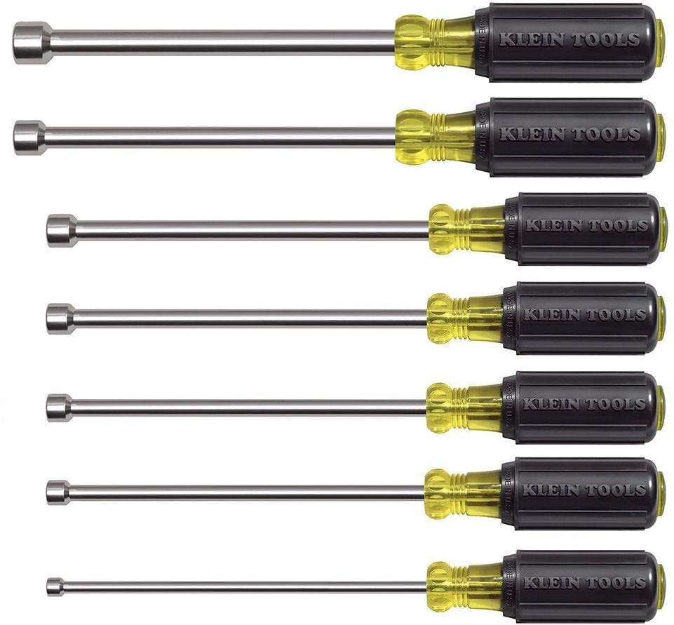 Klein 647 Nut Driver Set, 6-Inch Shafts, 7-Piece