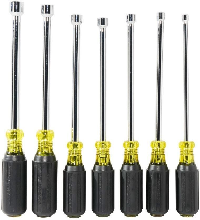Klein 647 Nut Driver Set, 6-Inch Shafts, 7-Piece