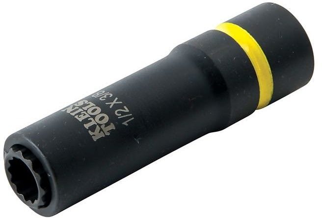 Klein 66010 2-In-1 Impact Socket Set, 12-Point, 6-Piece