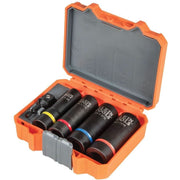 Klein 66040 2-in-1 Impact Socket Set, 12-Point, 5-Piece