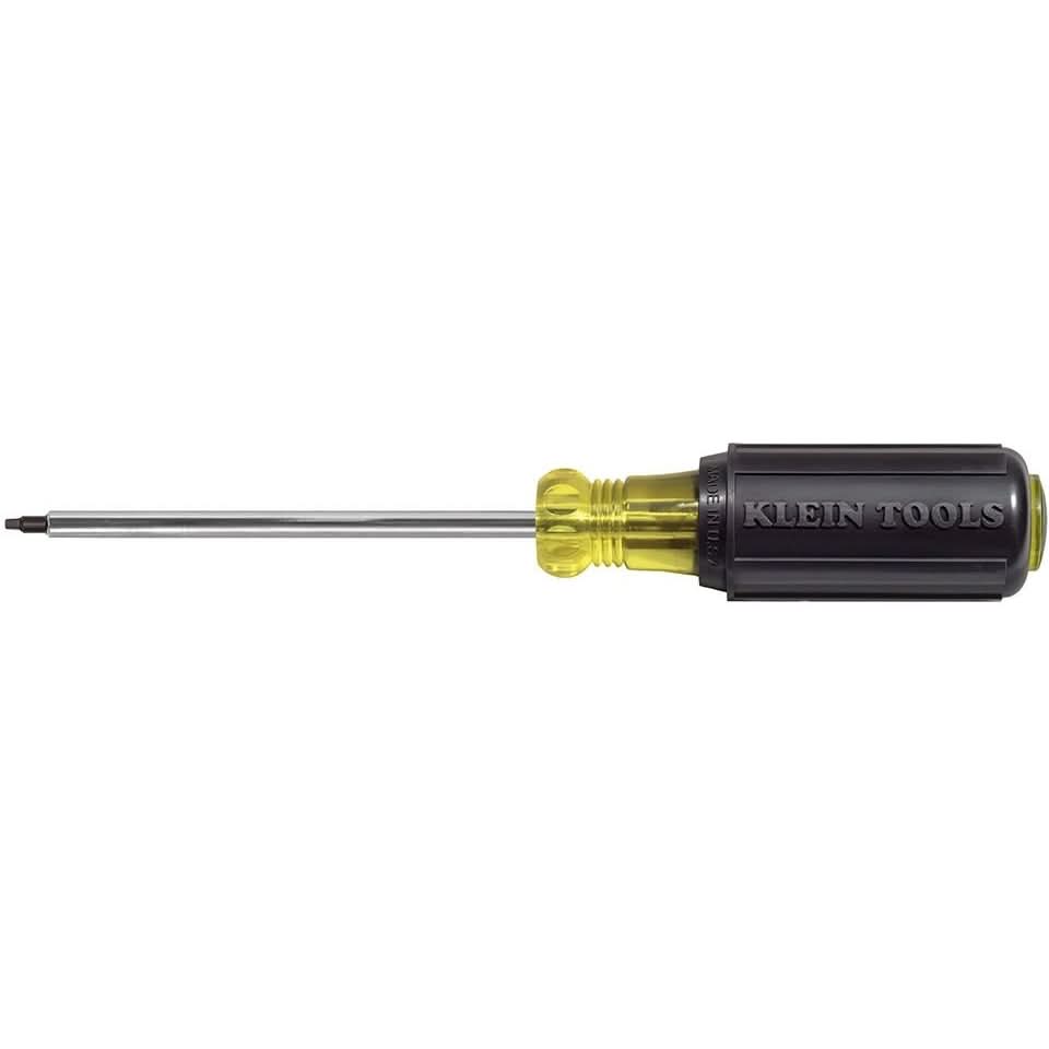 Klein 661 #1 Square-Recess Tip Screwdriver 4" Round-Shank