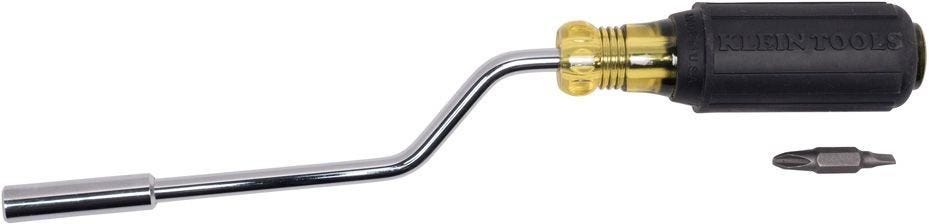 Klein 67100 Multi-Bit Screwdriver, 2-in-1 Rapi-Drive Phillips and Slotted Bits