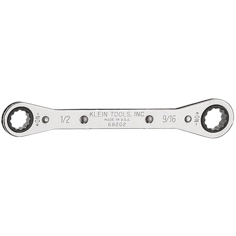 Klein 68202 Ratcheting Box Wrench - 1/2" x 9/16"