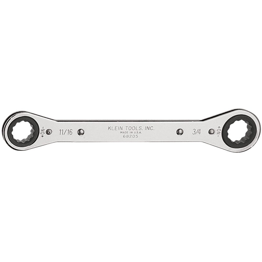 Klein 68205 Ratcheting Box Wrench - 11/16" x 3/4"