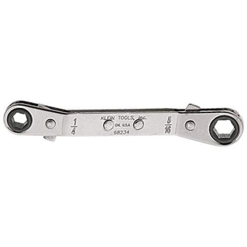 Klein 68234 Fully Reversible Ratcheting Offset Box Wrench - 1/4 x 5/16"