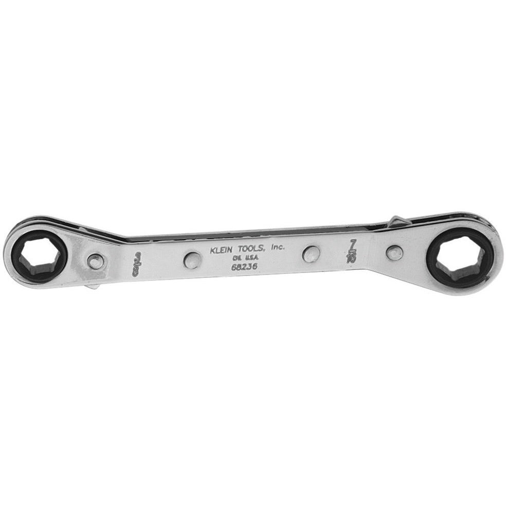 Klein 68236 Fully Reversible Ratcheting Offset Box Wrench - 3/8" x 7/16"