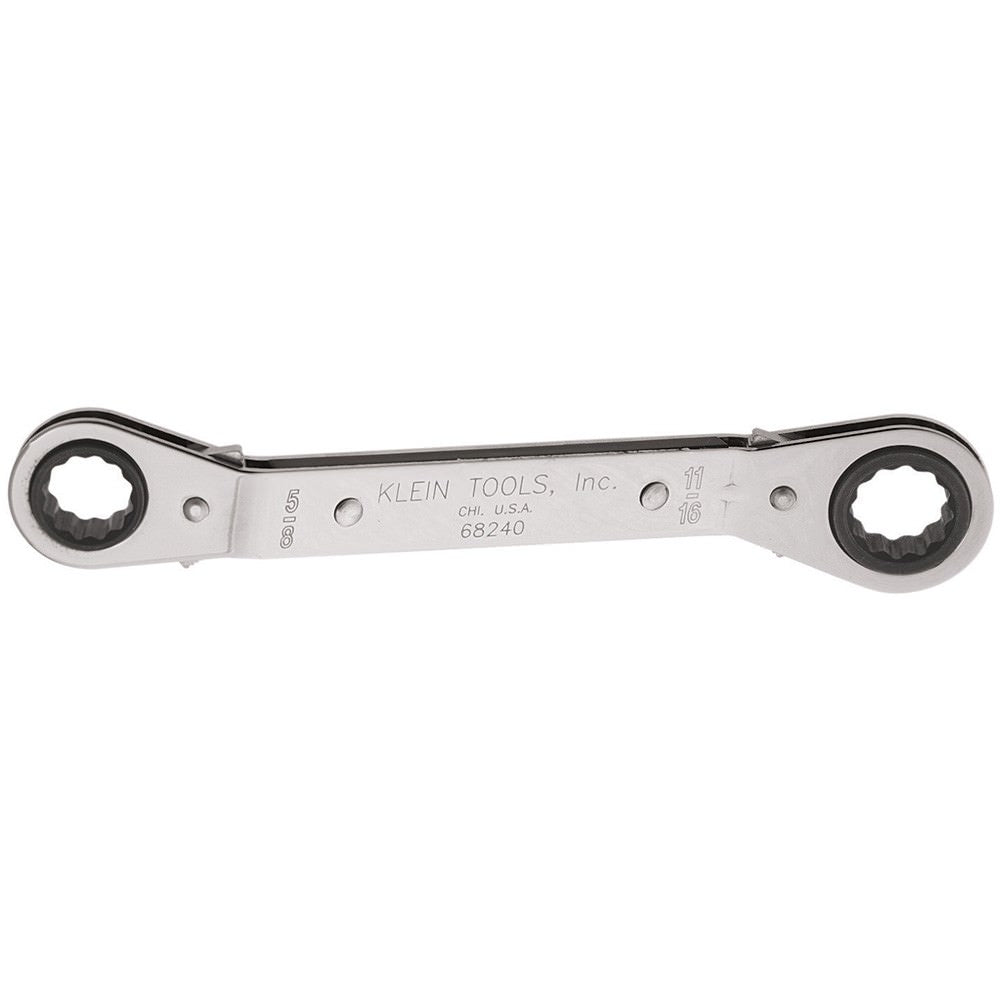 Klein 68240 Fully Reversible Ratcheting Offset Box Wrench - 5/8" x 11/16"