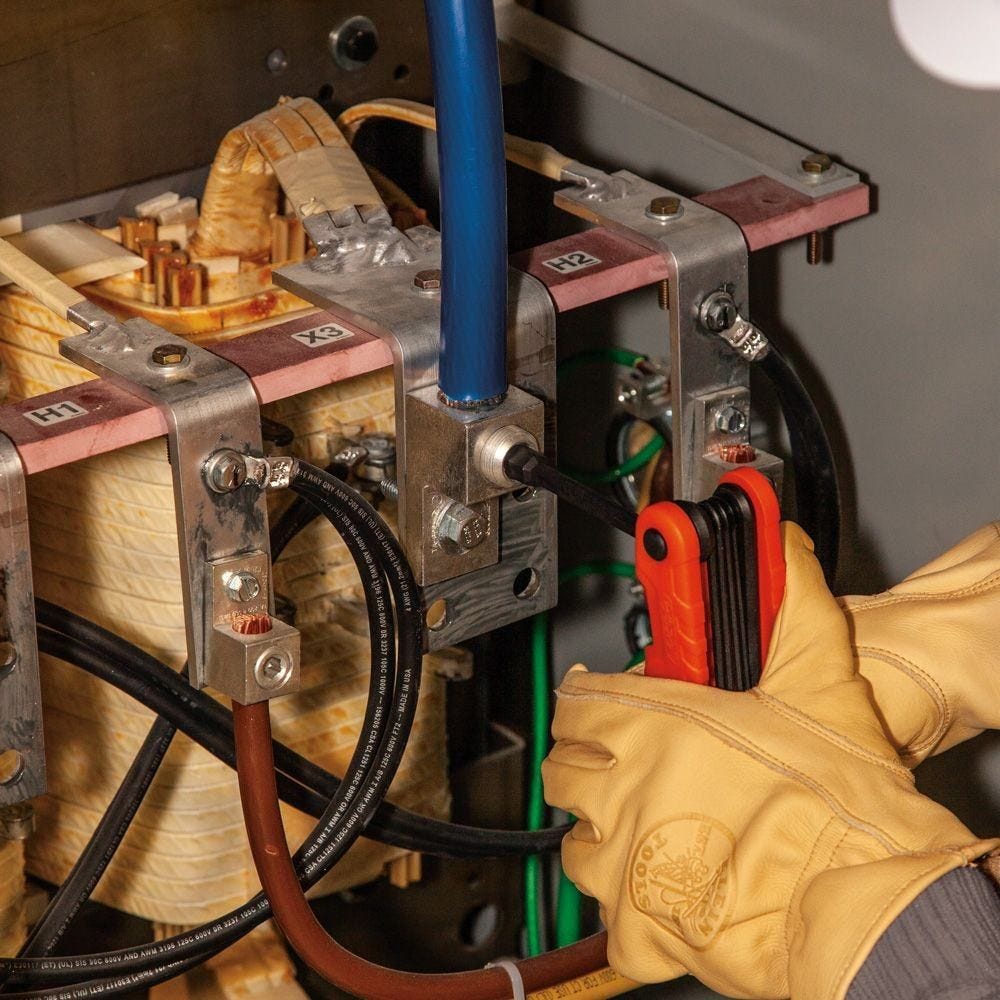 Klein 70550 Pro Folding Hex Key Set, 11 Fractional Inch-Sized Keys