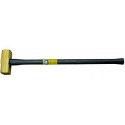 Klein 7HBRFRH07 Brass Sledge Hammer - Fiberglass Rubber Grip Handle - 7 lbs.