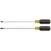 Klein 85072 Screwdriver Set, Long Blade Slotted and Phillips, 2-Piece