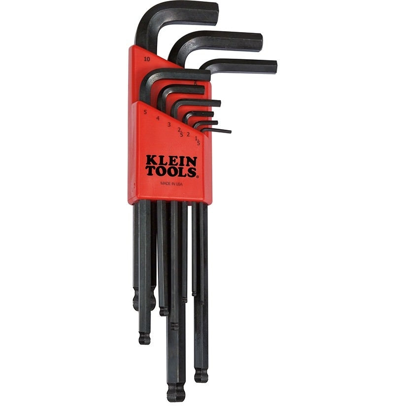 Klein BLMK10 9-Piece L-Style Ball-End Hex-Key Caddy Set - Metric