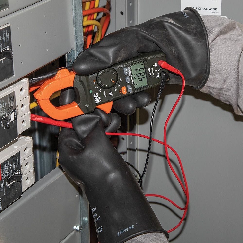 Klein CL220 Digital Clamp Meter, AC Auto-Ranging 400 Amp with Temp