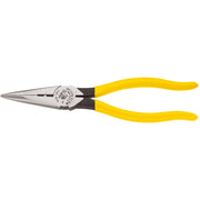 Klein D203-8N 8" Heavy-Duty Long-Nose Pliers - Side-Cutting & Wire Stripping