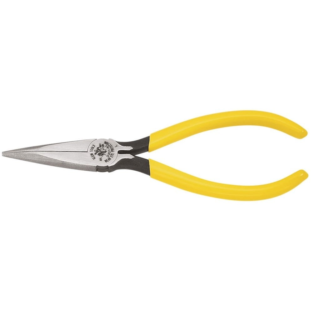 Klein D301-6C 6" Standard Long-Nose Pliers with Spring