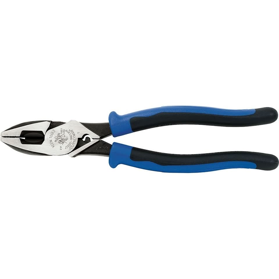 Klein J2000-9NECRTP Journeyman High-Leverage Side-Cutting Pliers - Connector Crimping & Fish Tape Pulling