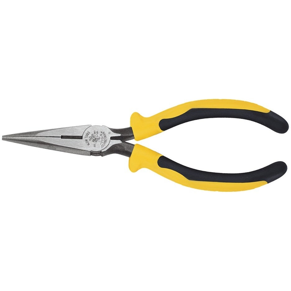 Klein J203-6 6" Journeyman Standard Long-Nose Pliers - Side-Cutting