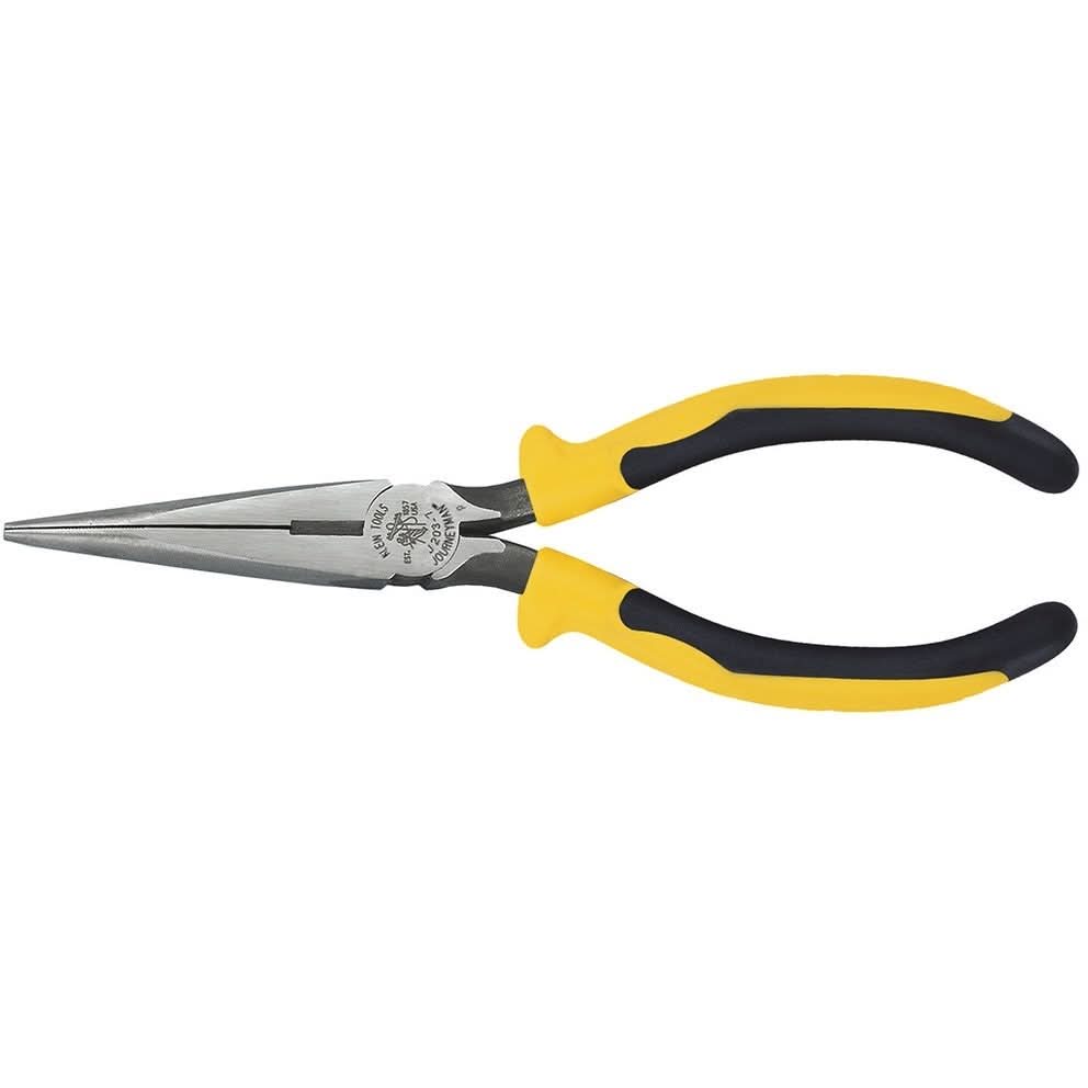 Klein J203-7 7" Journeyman Standard Long-Nose Pliers - Side-Cutting