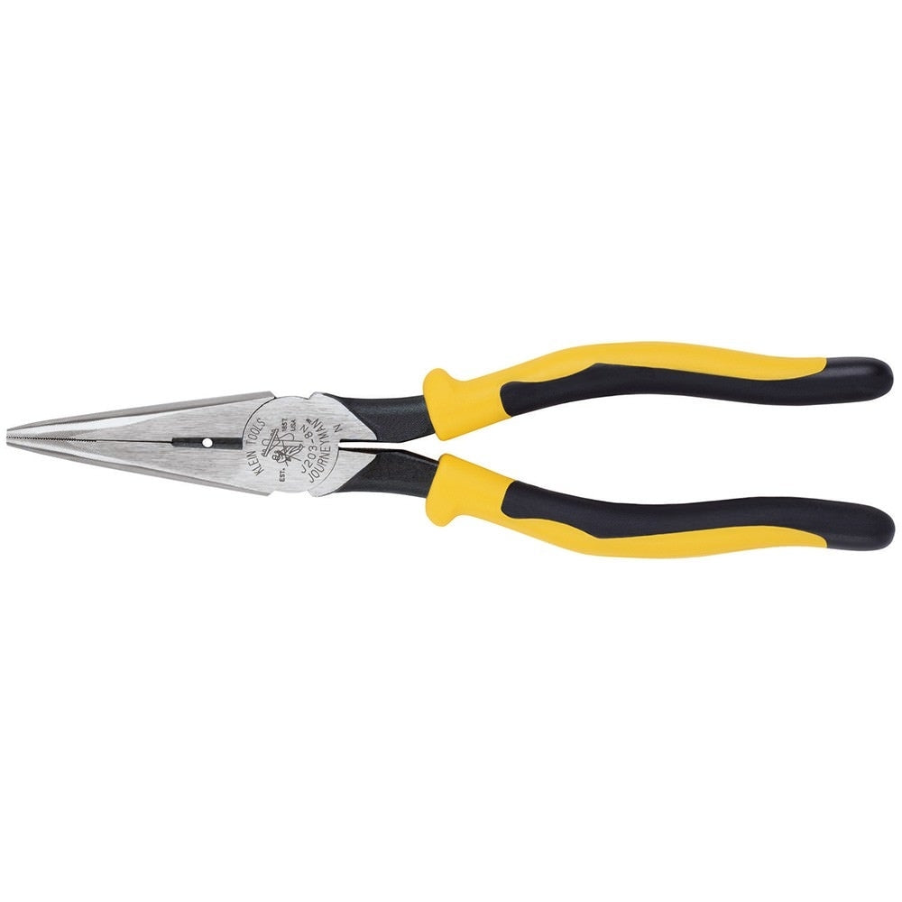 Klein J203-8N 8" Journeyman Heavy-Duty Long-Nose Pliers  Side-Cutting & Stripping