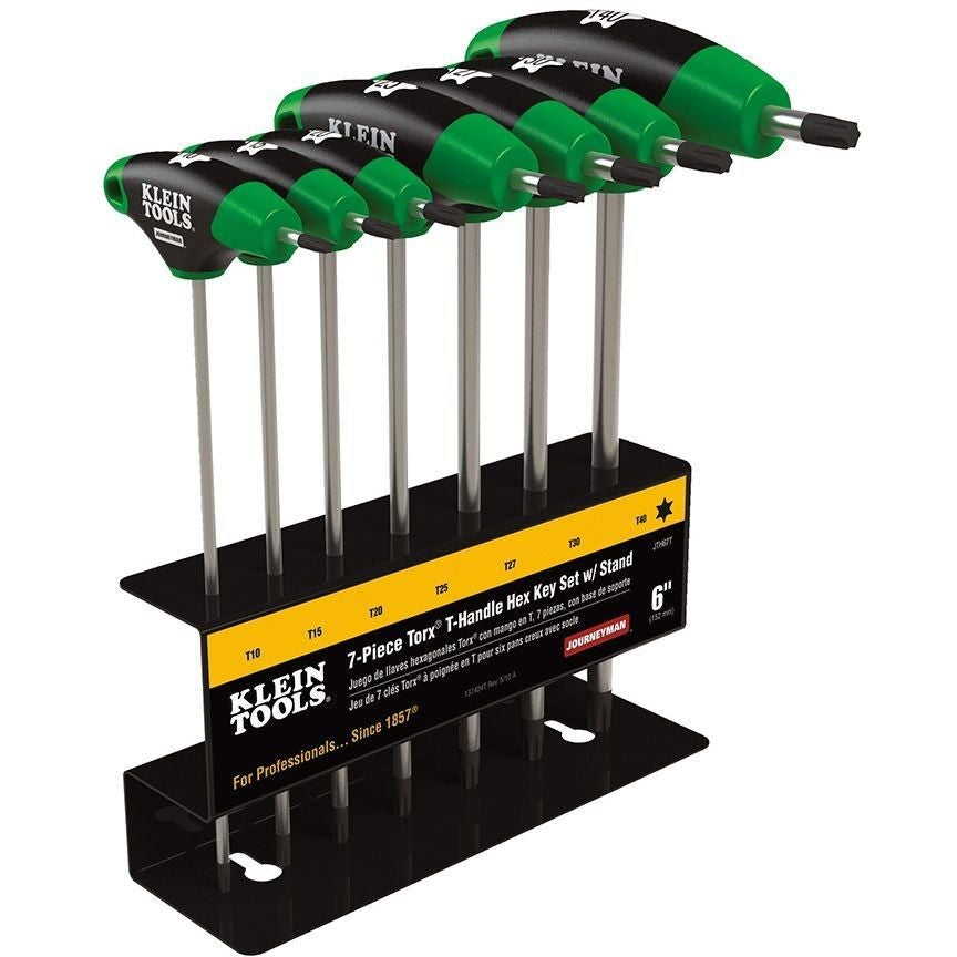 Klein JTH67T Hex Key Set, TORX T-Handle, 6-Inch with Stand, 7-Piece