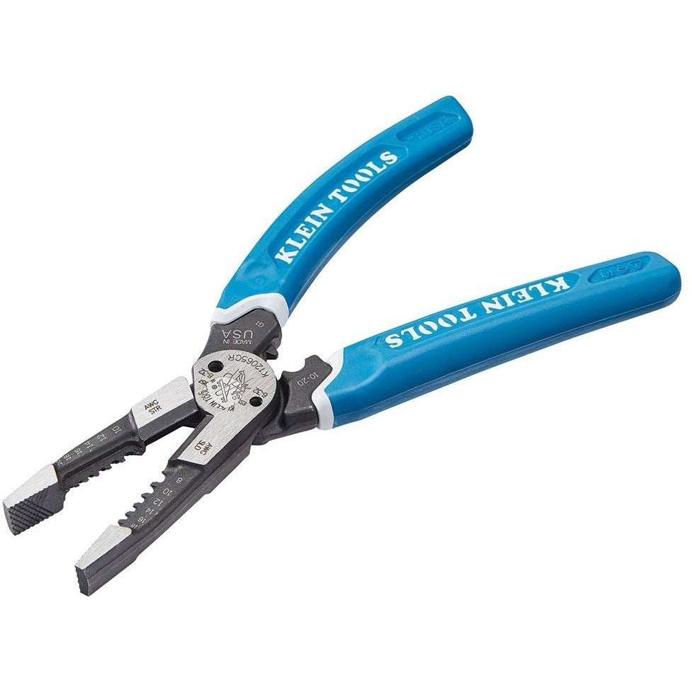 Klein K12065CR Klein-Kurve Heavy-Duty Wire Stripper / Cutter / Crimper Multi Tool, 8-20 AWG