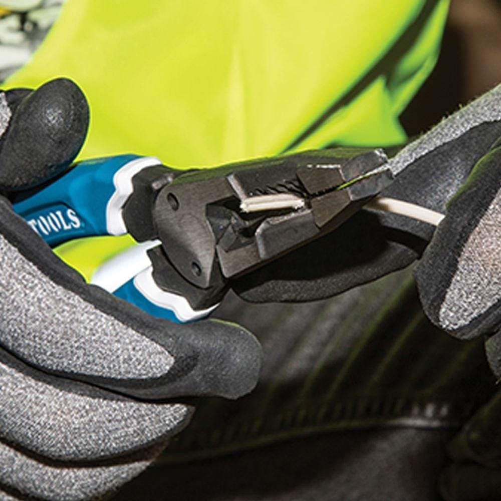 Klein K12065CR Klein-Kurve Heavy-Duty Wire Stripper / Cutter / Crimper Multi Tool, 8-20 AWG