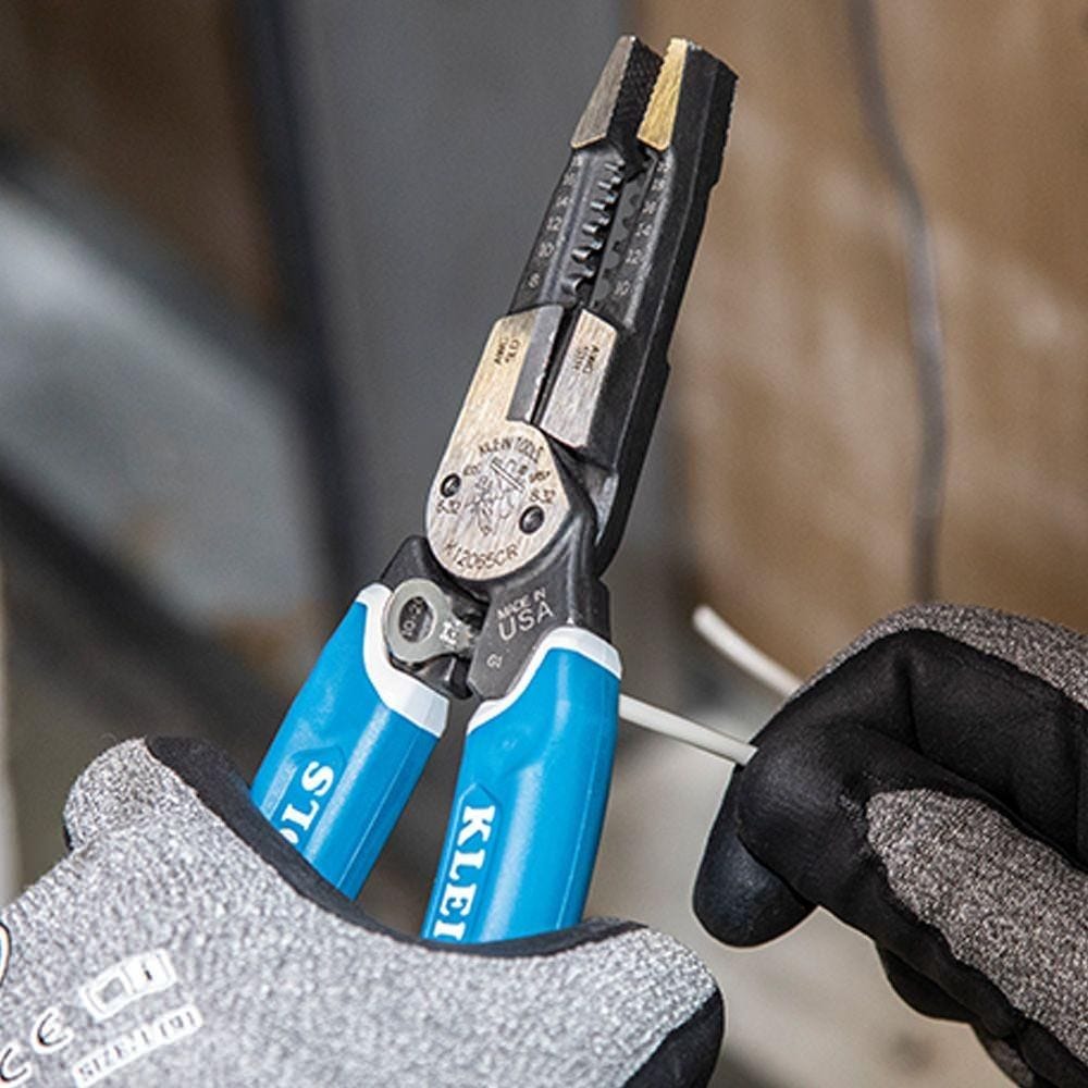 Klein K12065CR Klein-Kurve Heavy-Duty Wire Stripper / Cutter / Crimper Multi Tool, 8-20 AWG