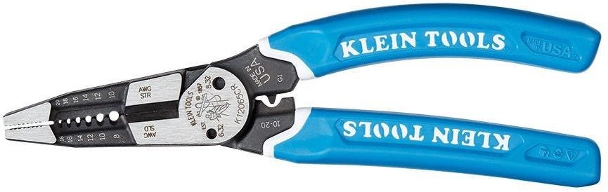 Klein K12065CR Klein-Kurve Heavy-Duty Wire Stripper / Cutter / Crimper Multi Tool, 8-20 AWG