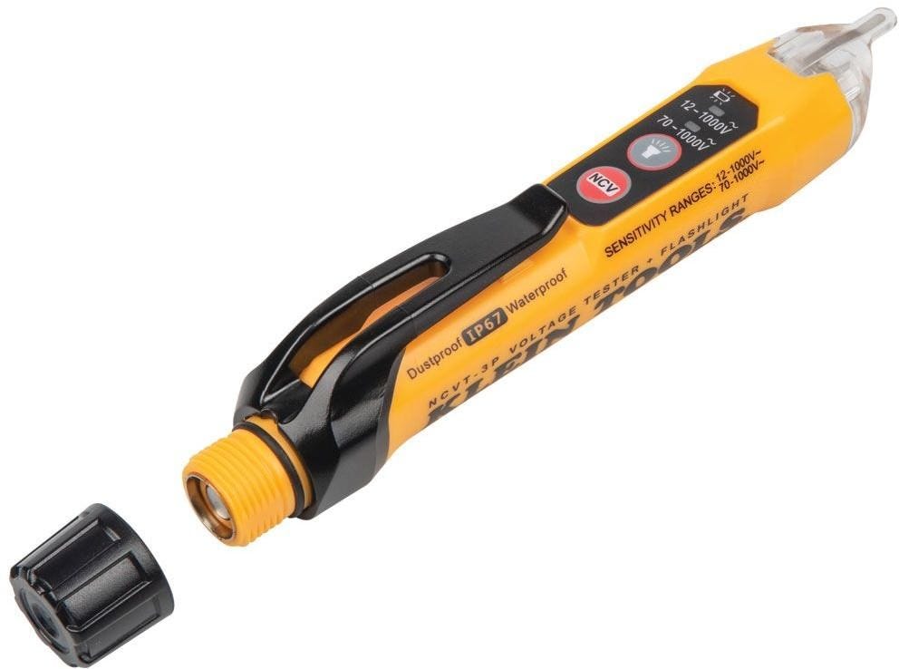 Klein NCVT3P Dual Range Non-Contact Voltage Tester with Flashlight, 12 - 1000V AC