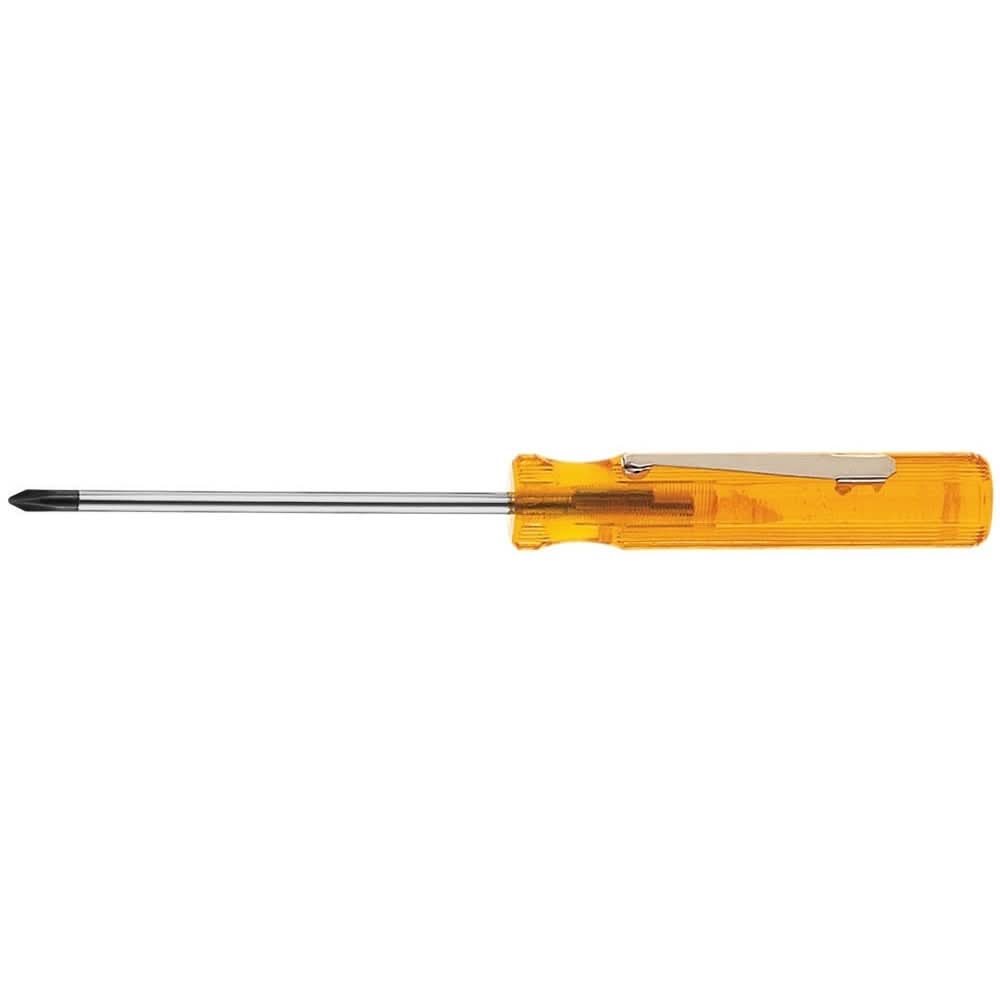 Klein P12 #0 Phillips-Tip, Pocket-Clip, Round-Shank Screwdriver